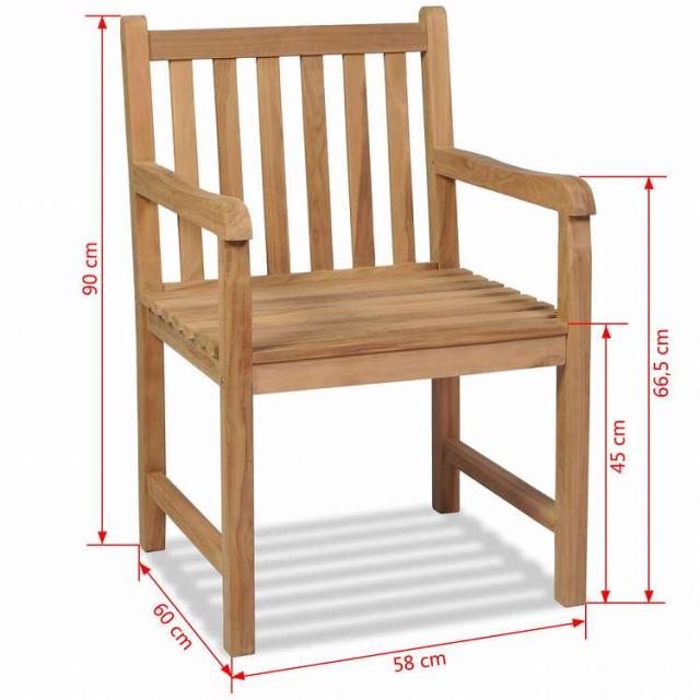 vidaXL 屋外用チェア2脚 無垢チーク材家具 アウトドア家具 屋外椅子 アウトドアベンチチェア(代引不可)【送料無料】_6