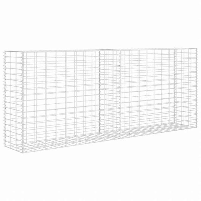 vidaXL ガビオンバスケット 亜鉛メッキ鋼製 85x30x200 cmハードウェア フェンス&バリア フェンスパネル(代引不可)【送料無料】_1