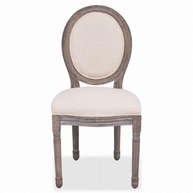 vidaXL ダイニングチェア 4点セット クリーム 布張り家具 チェア キッチン・ダイニングルームチェア(代引不可)【送料無料】_2