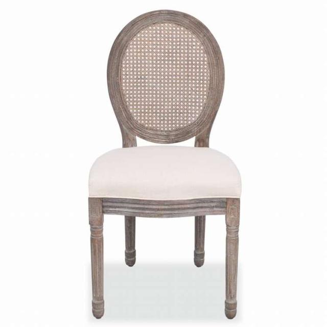 vidaXL ダイニングチェア 6点 クリーム ファブリック家具 チェア キッチン・ダイニングルームチェア(代引不可)【送料無料】_2