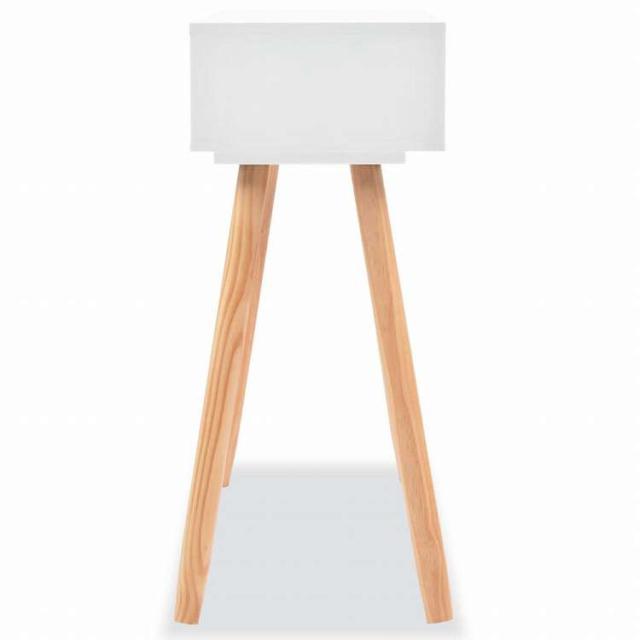 vidaXL コンソールテーブル パイン無垢材 80x30x72cm ホワイト家具 テーブル アクセントテーブル エンドテーブル(代引不可)【送料無料】_3
