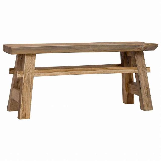 vidaXL ベンチ 混合再生木材&チーク無垢材 100x28x43cm家具 ベンチ 倉庫・通路用ベンチ(代引不可)【送料無料】
