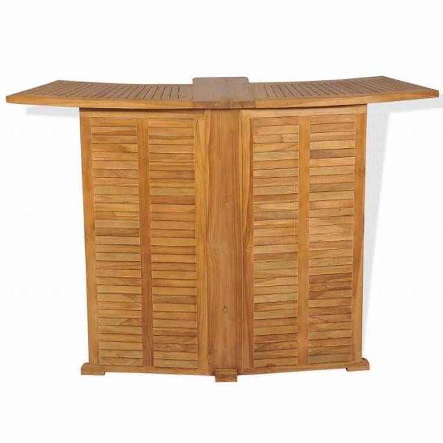 vidaXL 折りたたみバーテーブル 155x53x105cm チーク無垢材家具 アウトドア家具 アウトドアテーブル(代引不可)【送料無料】_8