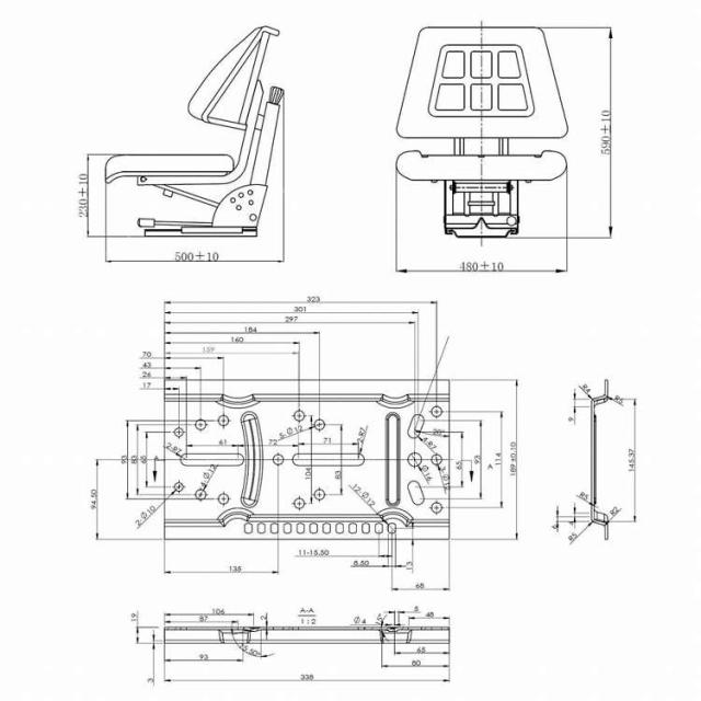 vidaXL トラクターシート サスペンション付き ブラックホーム&amp;ガーデン 芝&amp;ガーデン 屋外用電源機器アクセサリ トラクター部品・アクセサリ(代引不可)【送料無料】_7