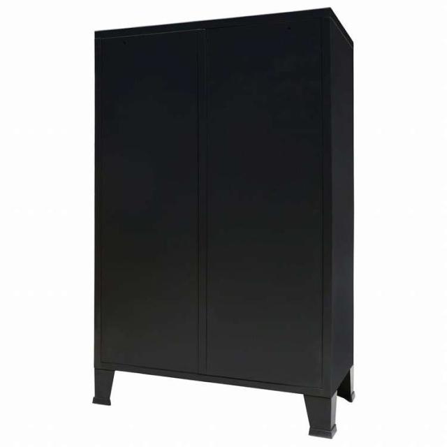 vidaXL 洋服ダンス 金属製 インダストリアル調 67x35x107cm ブラック家具 キャビネット&amp;収納 戸棚・ワードローブ(代引不可)【送料無料】_3