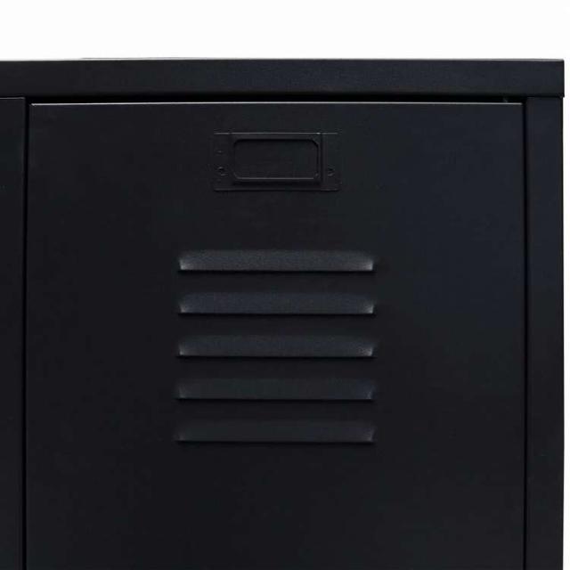 vidaXL 洋服ダンス 金属製 インダストリアル調 67x35x107cm ブラック家具 キャビネット&amp;収納 戸棚・ワードローブ(代引不可)【送料無料】_6
