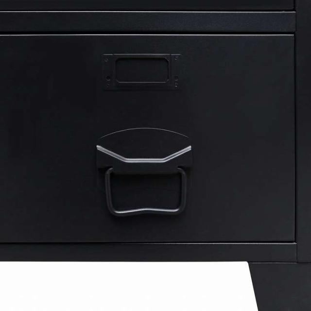 vidaXL 洋服ダンス 金属製 インダストリアル調 67x35x107cm ブラック家具 キャビネット&amp;収納 戸棚・ワードローブ(代引不可)【送料無料】_7