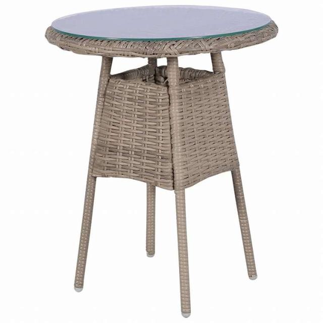 vidaXL ビストロ3点セット クッション&ピロー付き ポリラタン製 ブラウン家具 アウトドア家具 屋外家具セット(代引不可)【送料無料】_4
