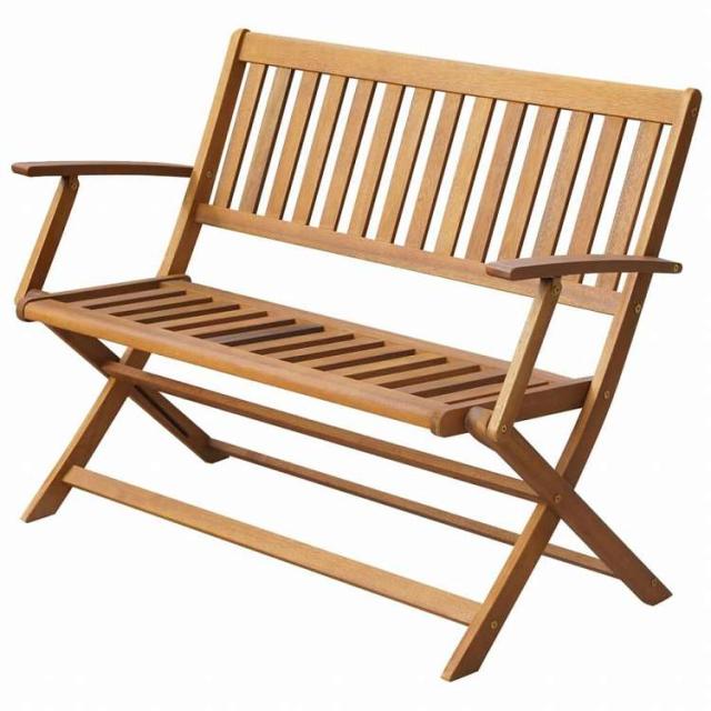 vidaXL ガーデンベンチ 120cm アカシア無垢材家具 アウトドア家具 屋外椅子 アウトドアベンチ(代引不可)【送料無料】