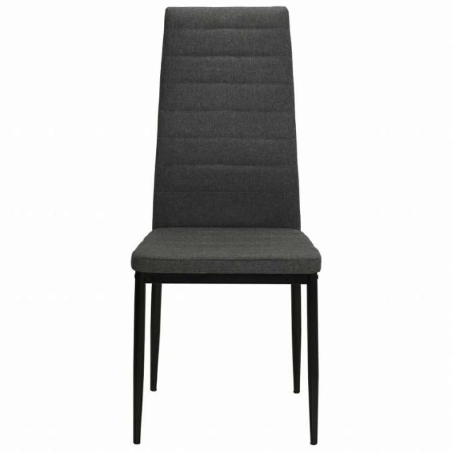 vidaXL ダイニングチェア 4点 ダークグレー 布張り家具 チェア