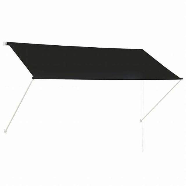 vidaXL 引き込み式オーニング 250x150cm アントラシートホーム&ガーデン 芝&ガーデン アウトドアリビング 窓・ドア用日除け/オーニング(代引不可)【送料無料】_1