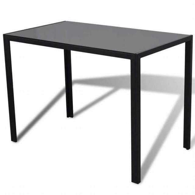 vidaXL ダイニングセット 5点セット 合成皮革 ブラック家具 家具セット キッチン・ダイニング 家具 Sets(代引不可)【送料無料】_2