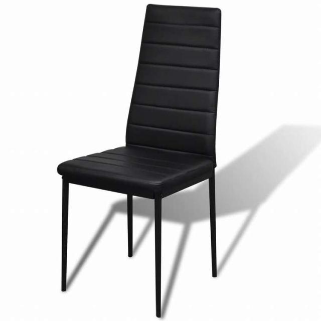vidaXL ダイニングセット 5点セット 合成皮革 ブラック家具 家具セット キッチン・ダイニング 家具 Sets(代引不可)【送料無料】_3