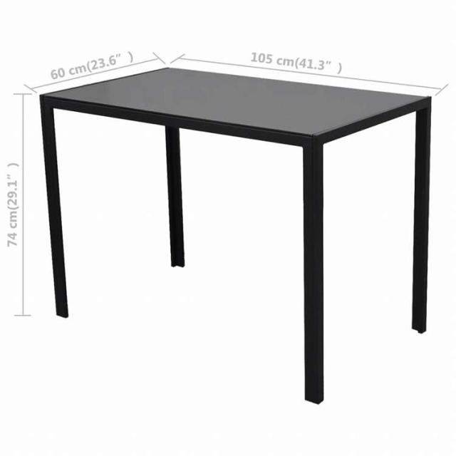 vidaXL ダイニングセット 5点セット 合成皮革 ブラック家具 家具セット キッチン・ダイニング 家具 Sets(代引不可)【送料無料】_4