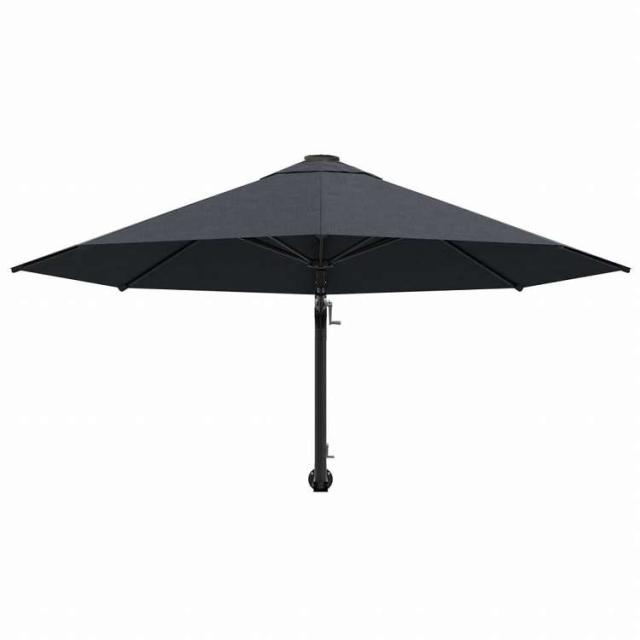 vidaXL 壁面取付け型パラソル 金属ポール付き 300 cm アントラシートホーム&ガーデン 芝&ガーデン アウトドアリビング 屋外用傘・サンシェード(代引不可)【送料無料】_3