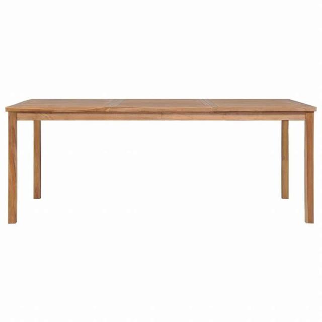 vidaXL ガーデンテーブル 200x100x77cm チーク無垢材家具 アウトドア家具 アウトドアテーブル(代引不可)【送料無料】_1