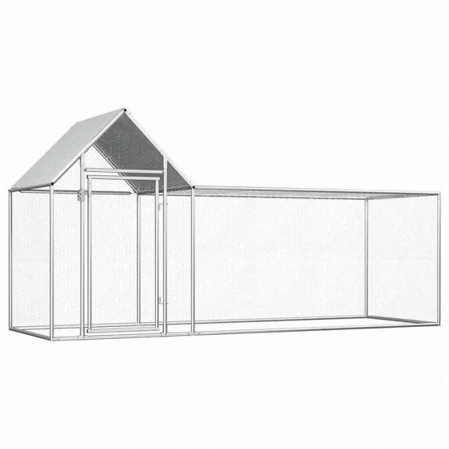 vidaXL 鶏小屋 3x1x1.5 m 亜鉛メッキ鋼製動物&ペット用品 ペット用品 小動物用品 小動物 飼育・ケージ(代引不可)【送料無料】