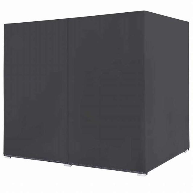 vidaXL 屋外ラウンジベッド カーテン付き ポリラタン製 グレー家具 アウトドア家具 屋外ベッド(代引不可)【送料無料】_4