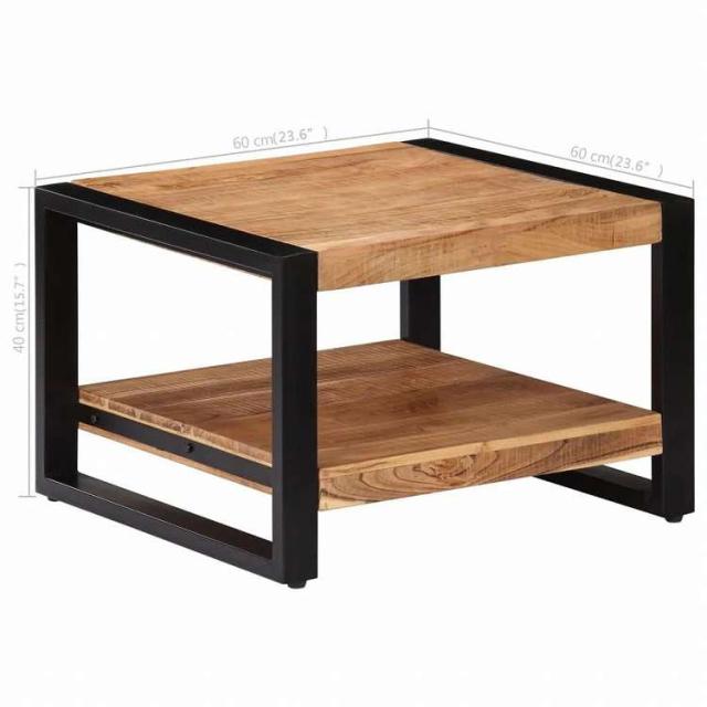 vidaXL コーヒーテーブル 60x60x40cm アカシア無垢材家具 テーブル アクセントテーブル コーヒーテーブル(代引不可)【送料無料】_10
