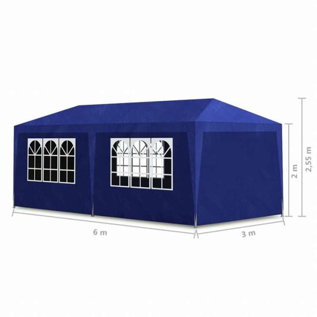 vidaXL パーティーテント 3x6m ブルーホーム&ガーデン 芝&ガーデン アウトドアリビング アウトドアストラクチャー キャノピー・ガゼボ(代引不可)【送料無料】_5