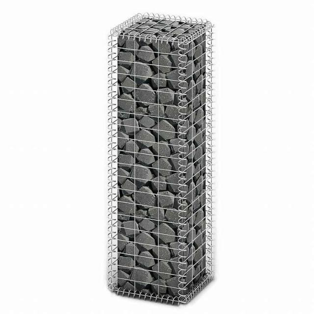 vidaXL 蓋つきガビオンバスケット 亜鉛メッキ鋼線製 100x30x30cmハードウェア フェンス&バリア フェンスパネル(代引不可)【送料無料】_1