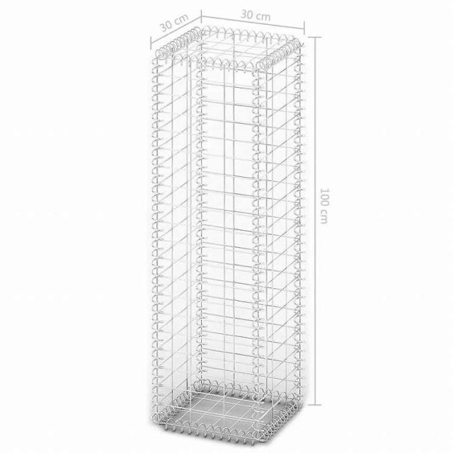vidaXL 蓋つきガビオンバスケット 亜鉛メッキ鋼線製 100x30x30cmハードウェア フェンス&バリア フェンスパネル(代引不可)【送料無料】_6