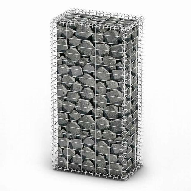vidaXL 蓋つきガビオンバスケット ジンクメッキ鋼線製 100x50x30糎ハードウエア 駒寄せ&amp;関所 駒寄せダイアログボックス(代引不可)【貨物輸送無料】