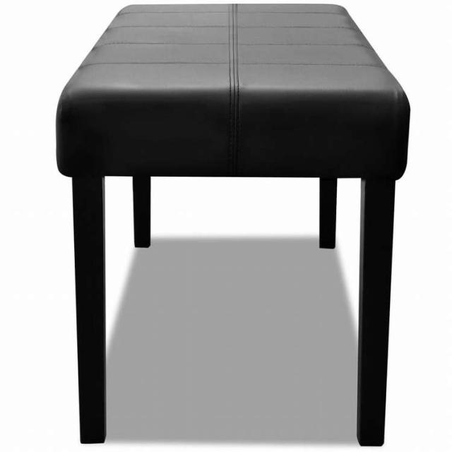 vidaXL 合成皮革製ベンチ 高品質 ブラック家具 ベンチ 倉庫・通路用ベンチ(代引不可)【送料無料】_2