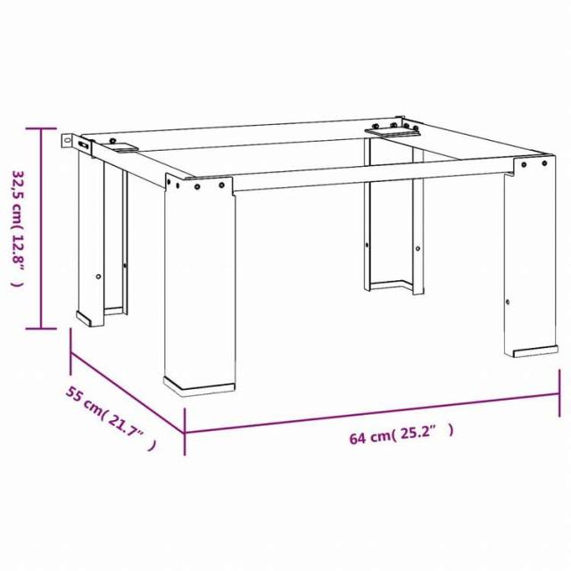 vidaXL 洗濯機置き台 ホワイトホーム&ガーデン 家電用アクセサリ 洗濯関連用品 ウォッシャー・ドライヤーアクセサリ(代引不可)【送料無料】_5