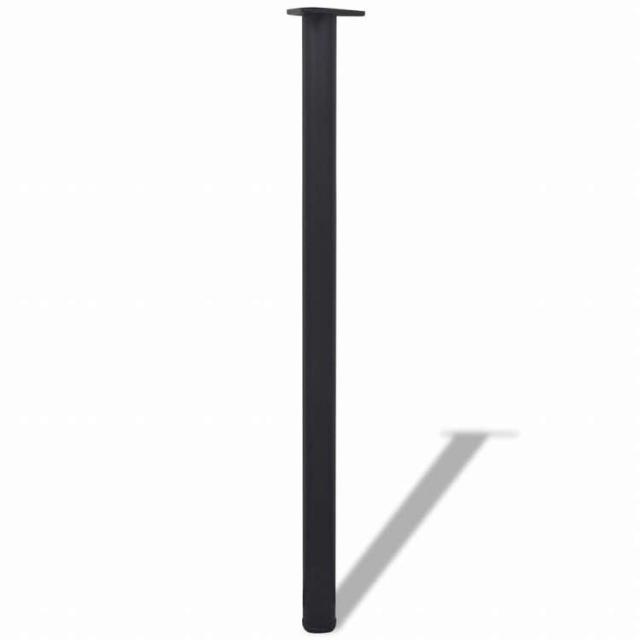 vidaXL テーブル脚 4点 高さ調節可能 ブラック 1100mm家具 テーブル用品 テーブル脚(代引不可)【送料無料】_1