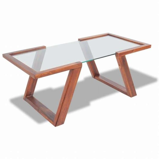 vidaXL コーヒーテーブル アカシア無垢材 ブラウン 100x50x40 cm家具 テーブル アクセントテーブル コーヒーテーブル(代引不可)【送料無料】