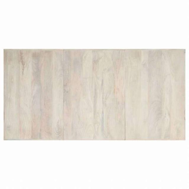 vidaXL ダイニングテーブル マンゴー無垢材 200x100x75cm ホワイト家具 テーブル キッチン・ダイニングルームテーブル(代引不可)【送料無料】_3