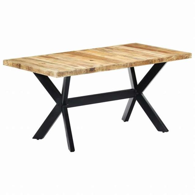 vidaXL ダイニングテーブル 160x80x75cm マンゴー無垢材 (粗目)家具 テーブル キッチン・ダイニングルームテーブル(代引不可)【送料無料】_10