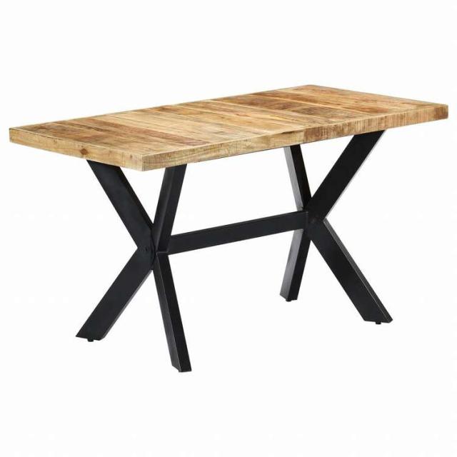 vidaXL ダイニングテーブル 140x70x75cm マンゴー無垢材 (粗目)家具 テーブル キッチン・ダイニングルームテーブル(代引不可)【送料無料】