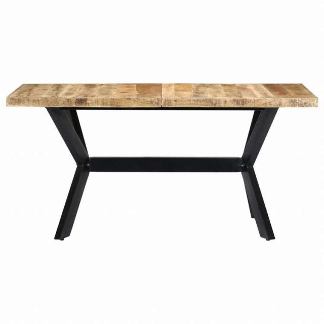 vidaXL ダイニングテーブル 140x70x75cm マンゴー無垢材 (粗目)家具 テーブル キッチン・ダイニングルームテーブル(代引不可)【送料無料】_1