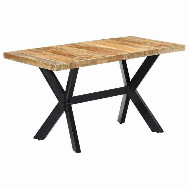vidaXL ダイニングテーブル 140x70x75cm マンゴー無垢材 (粗目)家具 テーブル キッチン・ダイニングルームテーブル(代引不可)【送料無料】_10
