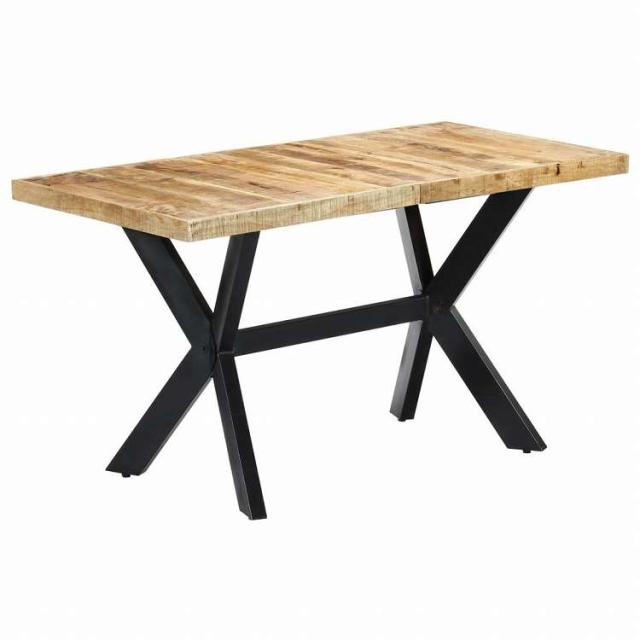 vidaXL ダイニングテーブル 140x70x75cm マンゴー無垢材 (粗目)家具 テーブル キッチン・ダイニングルームテーブル(代引不可)【送料無料】_8
