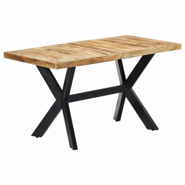 vidaXL ダイニングテーブル 140x70x75cm マンゴー無垢材 (粗目)家具 テーブル キッチン・ダイニングルームテーブル(代引不可)【送料無料】_9