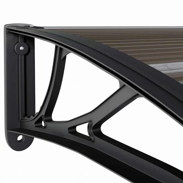 vidaXL ドアキャノピー 120x75cm ブラック PC製ホーム&amp;ガーデン 芝&amp;ガーデン アウトドアリビング 窓・ドア用日除け/オーニング(代引不可)【送料無料】_5