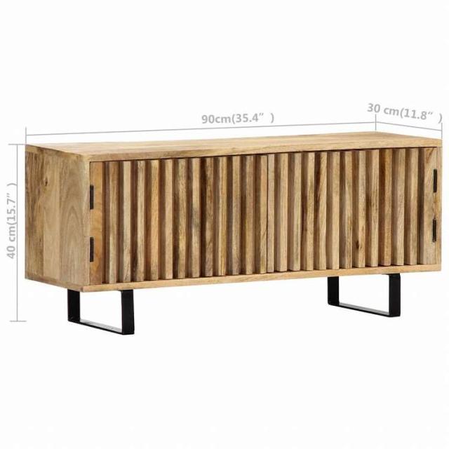 vidaXL TVキャビネット 90x30x40cm マンゴー無垢材家具 AVラック・テレビ台(代引不可)【送料無料】_9