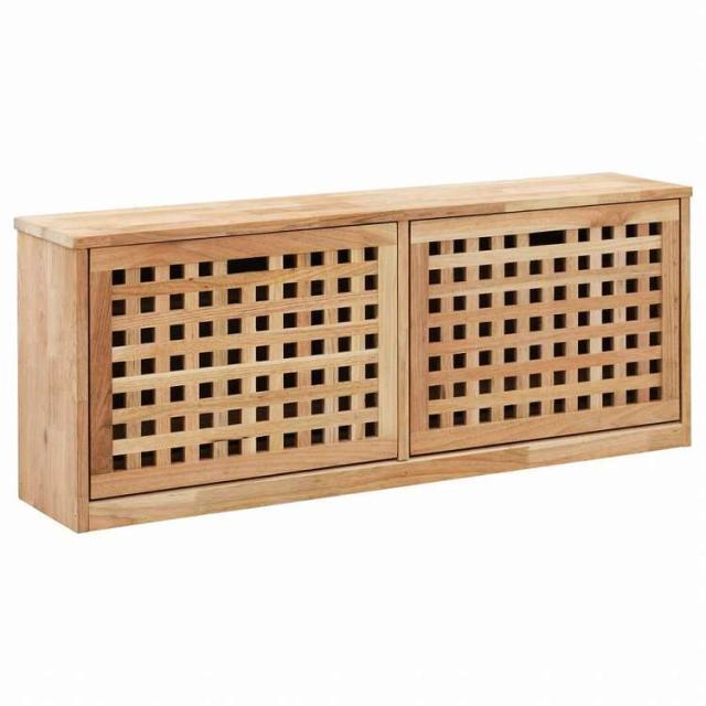 vidaXL シューズ収納ベンチ 94x20x38cm ウォールナット無垢材ホーム&ガーデン 家事用品 収納&オーガナイザー 衣類・ワードローブ収納 シューズラック・整理収納(代引不可)【送料無料】
