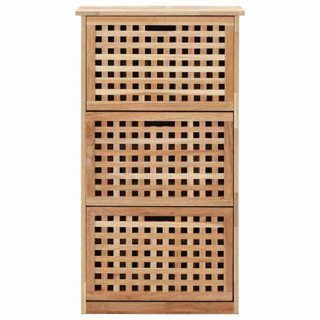 vidaXL シューズ収納キャビネット 55x20x104cm ウォールナット無垢材ホーム&ガーデン 家事用品 収納&オーガナイザー 衣類・ワードローブ収納 シューズラック・整理収納(代引不可)【送料無料】_2