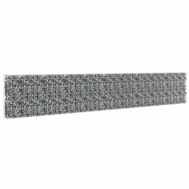 vidaXL ガビオンウォール カバー付き 亜鉛メッキ鋼製 600x30x100cmハードウェア フェンス&バリア フェンスパネル(代引不可)【送料無料】_1
