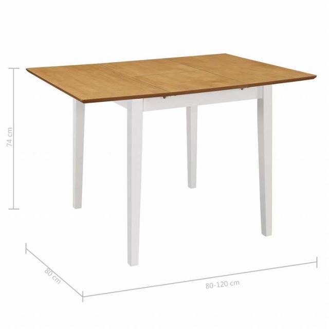 vidaXL ダイニング3点セット MDF ホワイト家具 家具セット キッチン・ダイニング 家具 Sets(代引不可)【送料無料】_12