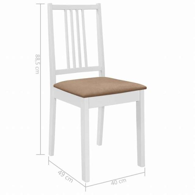 vidaXL ダイニング3点セット MDF ホワイト家具 家具セット キッチン・ダイニング 家具 Sets(代引不可)【送料無料】_13