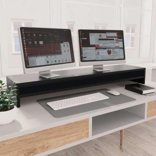 vidaXL モニタースタンド ブラック 100x24x13cm エンジニアリングウッド電子機器 ビデオ ビデオアクセサリ テレビ部品・アクセサリ TV・モニターマウント(代引不可)【送料無料】