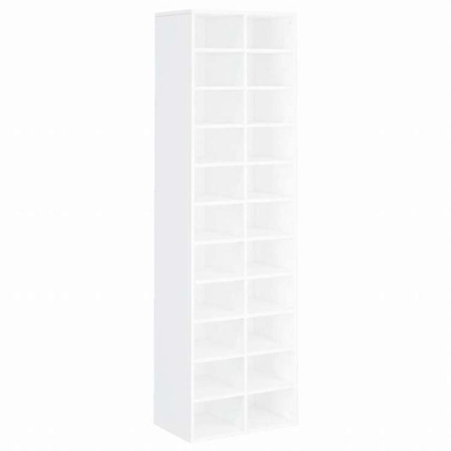 vidaXL シューズキャビネット ホワイト 54x34x183cm パーティクルボードホーム&ガーデン 家事用品 収納&オーガナイザー 衣類・ワードローブ収納 シューズラック・整理収納(代引不可)【送料無料_1