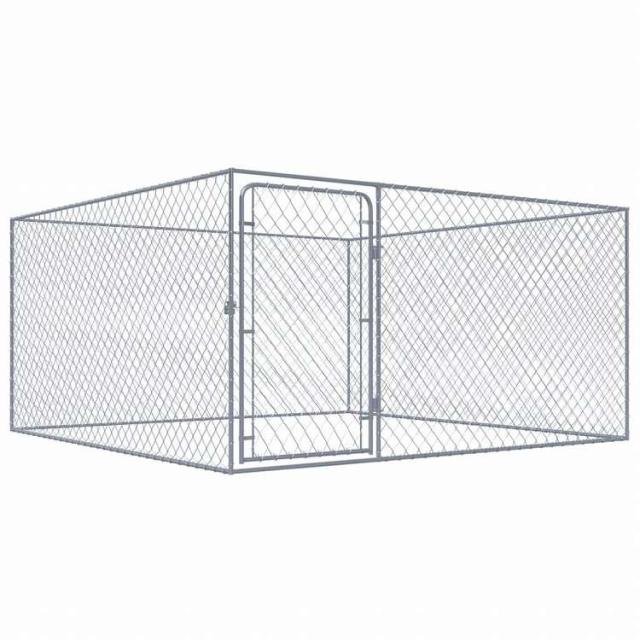 vidaXL 屋外用犬小屋 亜鉛メッキ鋼製 2x2x1mAnimals & Pet Supplies ペット用品 犬用品 犬小屋・ドッグラン(代引不可)【送料無料】