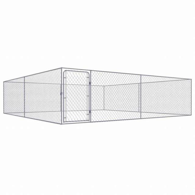 vidaXL 屋外用犬小屋 亜鉛メッキ鋼製 4x4x1mAnimals &amp; Pet Supplies ペット用品 犬用品 犬小屋・ドッグラン(代引不可)【送料無料】
