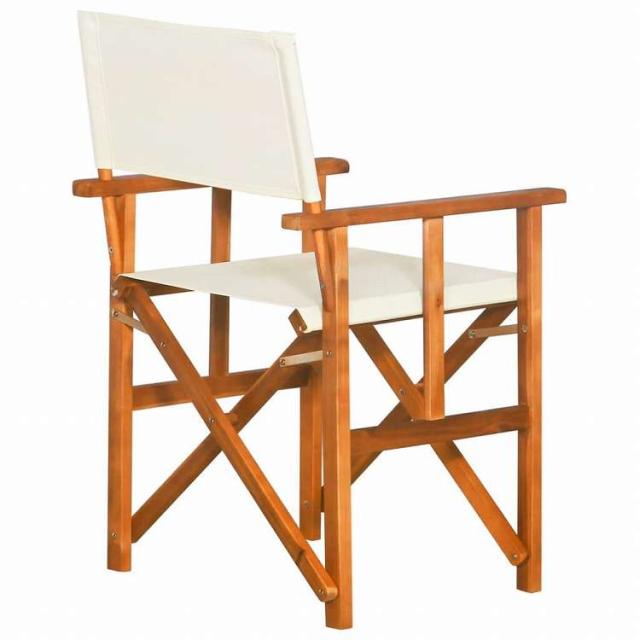 vidaXL ディレクターズチェア 2点 アカシア無垢材家具 アウトドア家具 屋外椅子 アウトドアベンチチェア(代引不可)【送料無料】_1